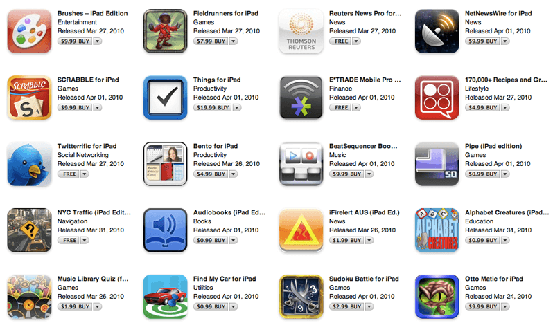 iTunes открывает для iPad доступ в App Store. iTunes открывает для iPad доступ в App Store. Фото.