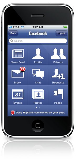 Apple интегрирует функционал Facebook в iPhone OS 4? Apple интегрирует функционал Facebook в iPhone OS 4? Фото.