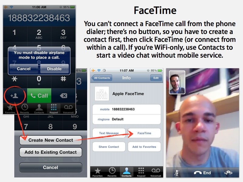 FaceTime может работать без сотового сигнала. FaceTime может работать без сотового сигнала. Фото.