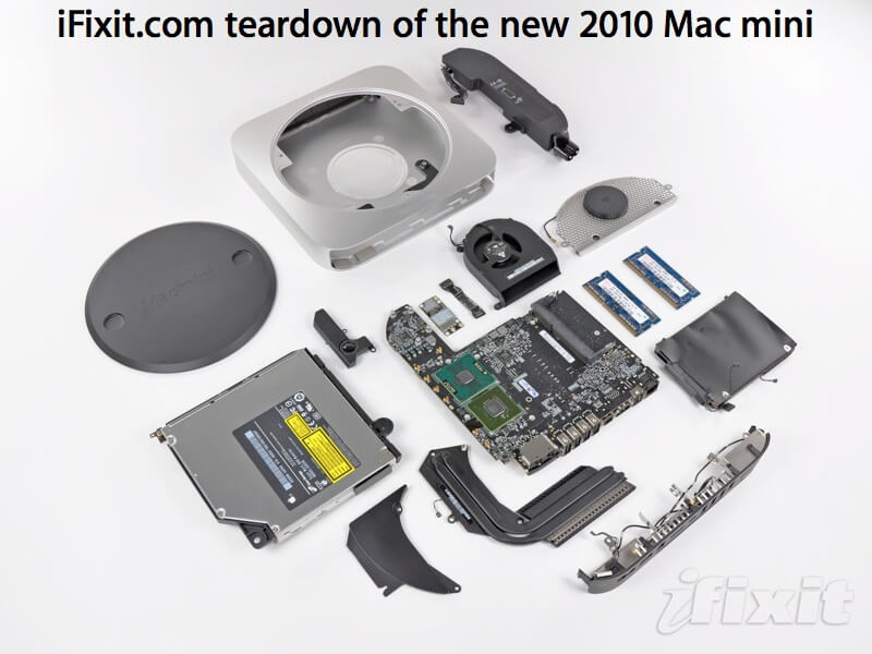 Новый Mac mini разобрали на детали. Новый Mac mini разобрали на детали. Фото.