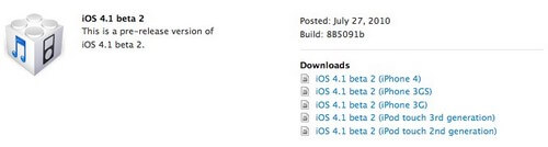 Apple выпустила iOS 4.1 beta 2 для разработчиков. Apple выпустила iOS 4.1 beta 2 для разработчиков. Фото.