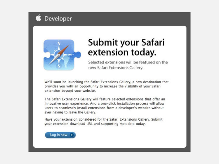 Apple создает галерею дополнений для Safari