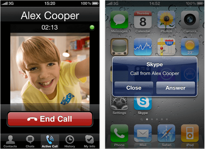 Skype для iPhone получил многозадачность. Skype для iPhone получил многозадачность. Фото.