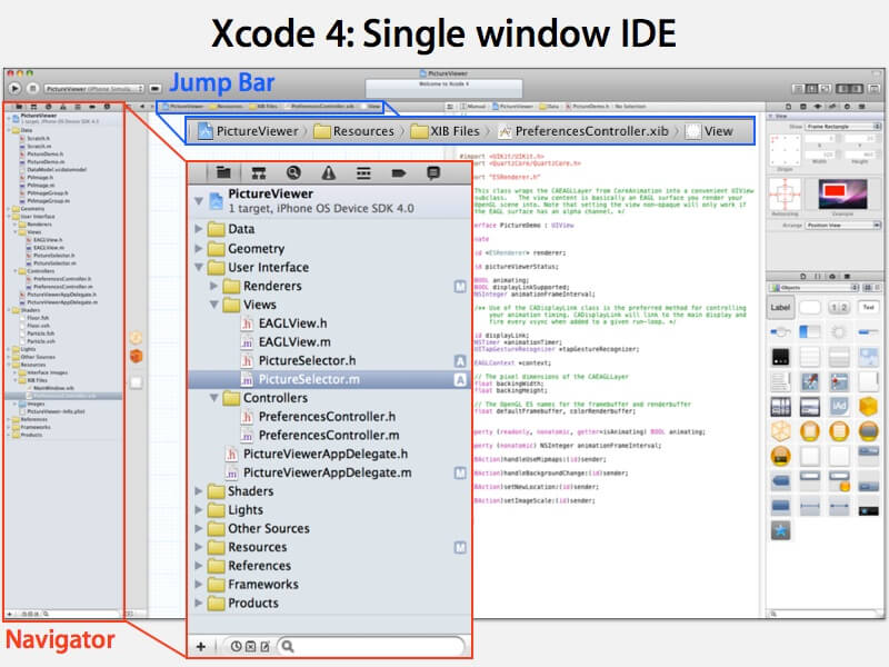 Новый Xcode 4 от Apple. Новый Xcode 4 от Apple. Фото.