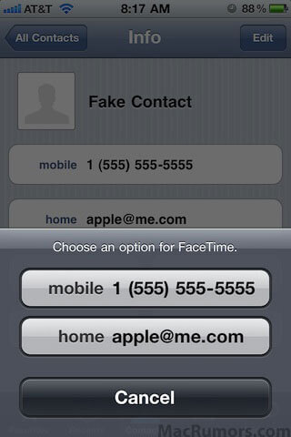 iOS 4.1 beta поддерживает работу FaceTime по электронной почте. iOS 4.1 beta поддерживает работу FaceTime по электронной почте. Фото.