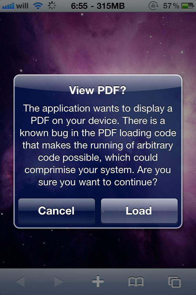 «Страшные» PDF-файлы помогают взламывать iOS. «Страшные» PDF-файлы помогают взламывать iOS. Фото.