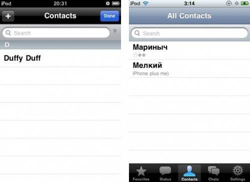 Contacts Contacts