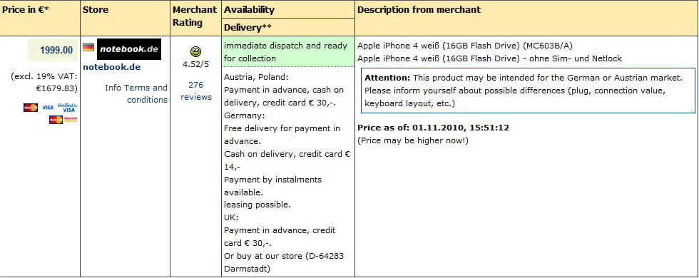 Белый iPhone 4 уже доступен для заказа в Германии. Белый iPhone 4 уже доступен для заказа в Германии. Фото.