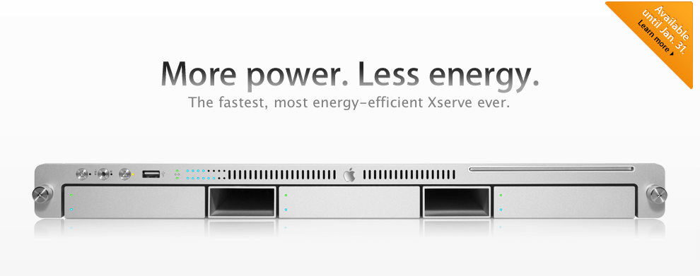 Xserve available until 31 Jan. Xserve available until 31 Jan.