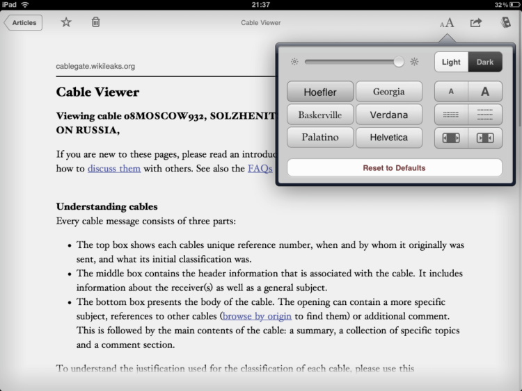 Сравниваем Read It Later и Instapaper. Сравниваем Read It Later и Instapaper. Фото.