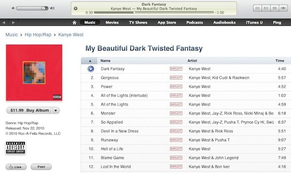В iTunes начали появляться 90-секундные образцы песен. В iTunes начали появляться 90-секундные образцы песен. Фото.