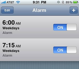iPhone Alarm