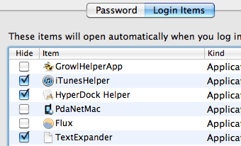 loginitems