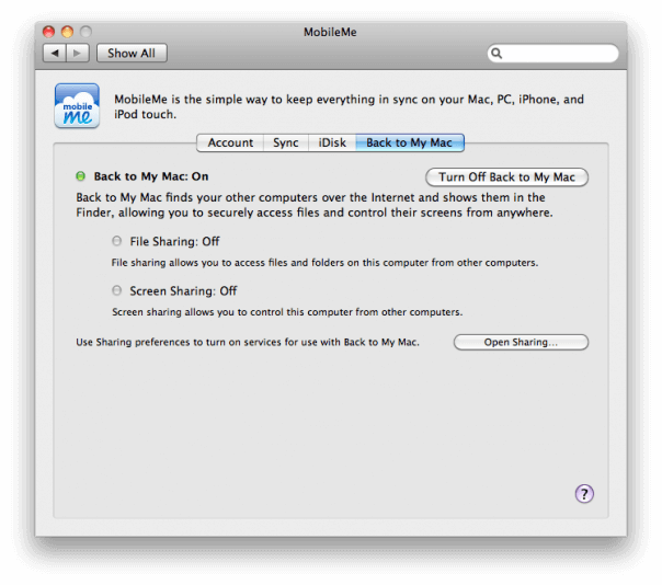 [Инструкция] MobileMe: Как настроить доступ к Mac? Настройка хоста для Mac. Фото.