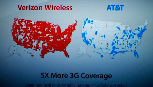 Словесная война между AT&T и Verizon началась. Словесная война между AT&T и Verizon началась. Фото.