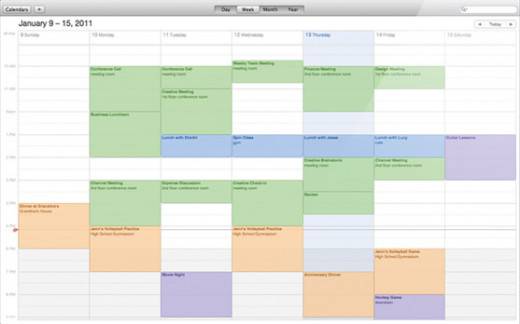 iCal в Mac OS 10.7 (полноэкранный режим) iCal в Mac OS 10.7 (полноэкранный режим)