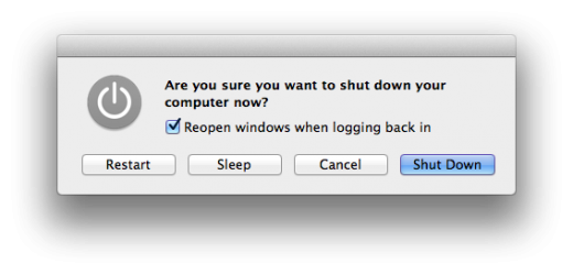Shutdown Menu Shutdown Menu