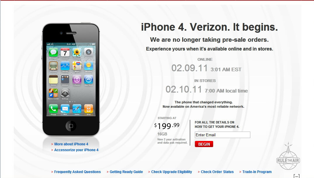 Verizon: Продажи iPhone 4 бьют рекорды. Verizon: Продажи iPhone 4 бьют рекорды. Фото.