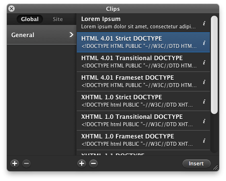 Coda snippets Coda snippets