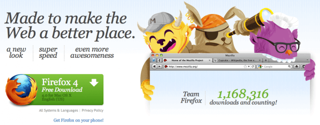 Firefox 4 for Mac уже доступен для скачивания. Firefox 4 for Mac уже доступен для скачивания. Фото.