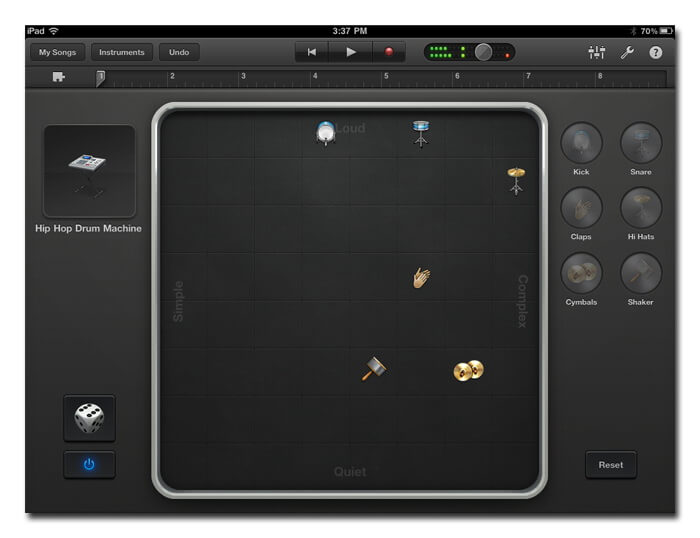 Первый взгляд на GarageBand для iPad. Первый взгляд на GarageBand для iPad. Фото.