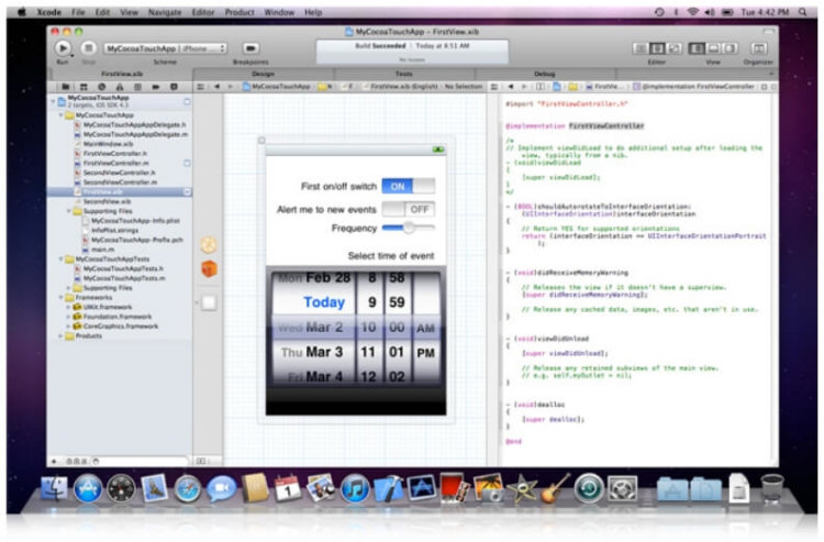 Xcode 4 единое окно Xcode 4 единое окно