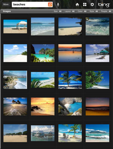 Bing for iPad 2