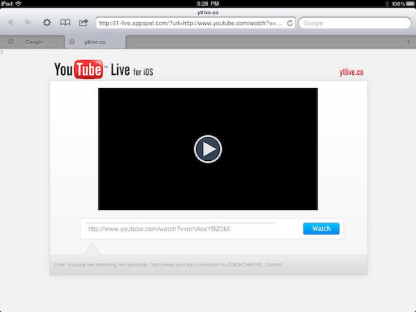 Скриншот нового сервиса – YTLive Скриншот нового сервиса – YTLive