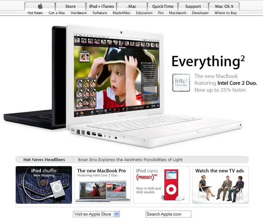 Эволюция Apple.com: 1996 – 2011. Эволюция Apple.com: 1996 – 2011. Фото.