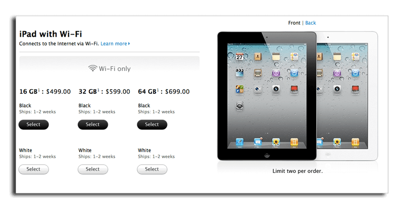 Новое ускорение iPad 2: теперь доставка по США займет 1-2 недели. Новое ускорение iPad 2: теперь доставка по США займет 1-2 недели. Фото.