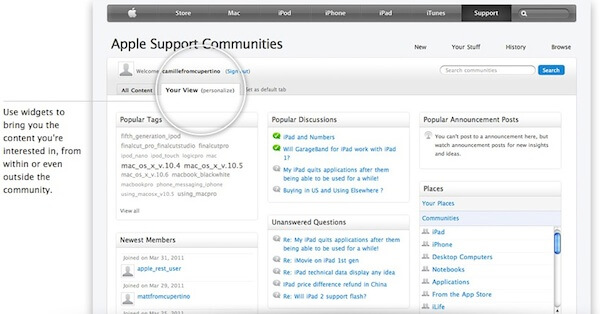 Apple запускает новые онлайн — форумы службы поддержки «Apple Support Communities». Apple запускает новые онлайн — форумы службы поддержки «Apple Support Communities». Фото.