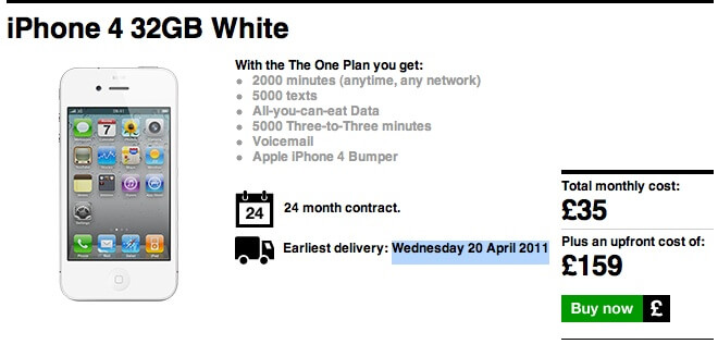 Белый iPhone 4 поступит в продажу 26 апреля? Белый iPhone 4 поступит в продажу 26 апреля? Фото.