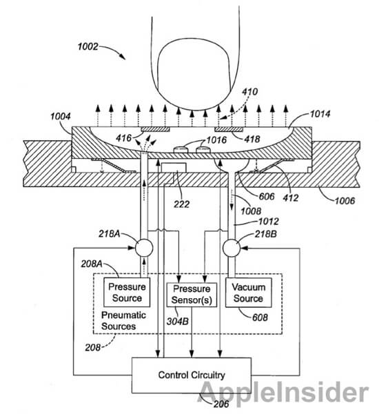Apple собирается создать клавиатуру с бесконтактными датчиками и воздушной обратной связью. Apple собирается создать клавиатуру с бесконтактными датчиками и воздушной обратной связью. Фото.