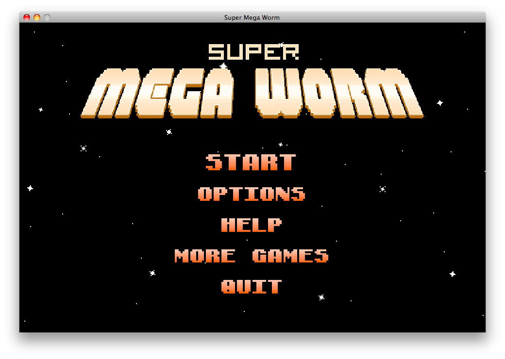 [Mac App Store] Super Mega Worm: червь теперь и на большом экране. Фото.