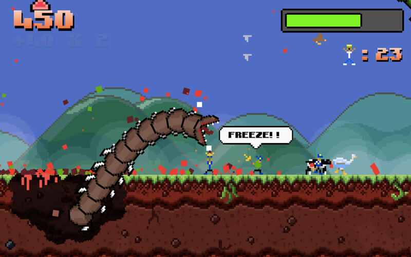 [Mac App Store] Super Mega Worm: червь теперь и на большом экране. Фото.