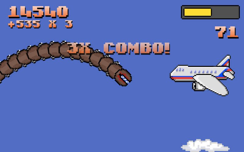 [Mac App Store] Super Mega Worm: червь теперь и на большом экране. Фото.