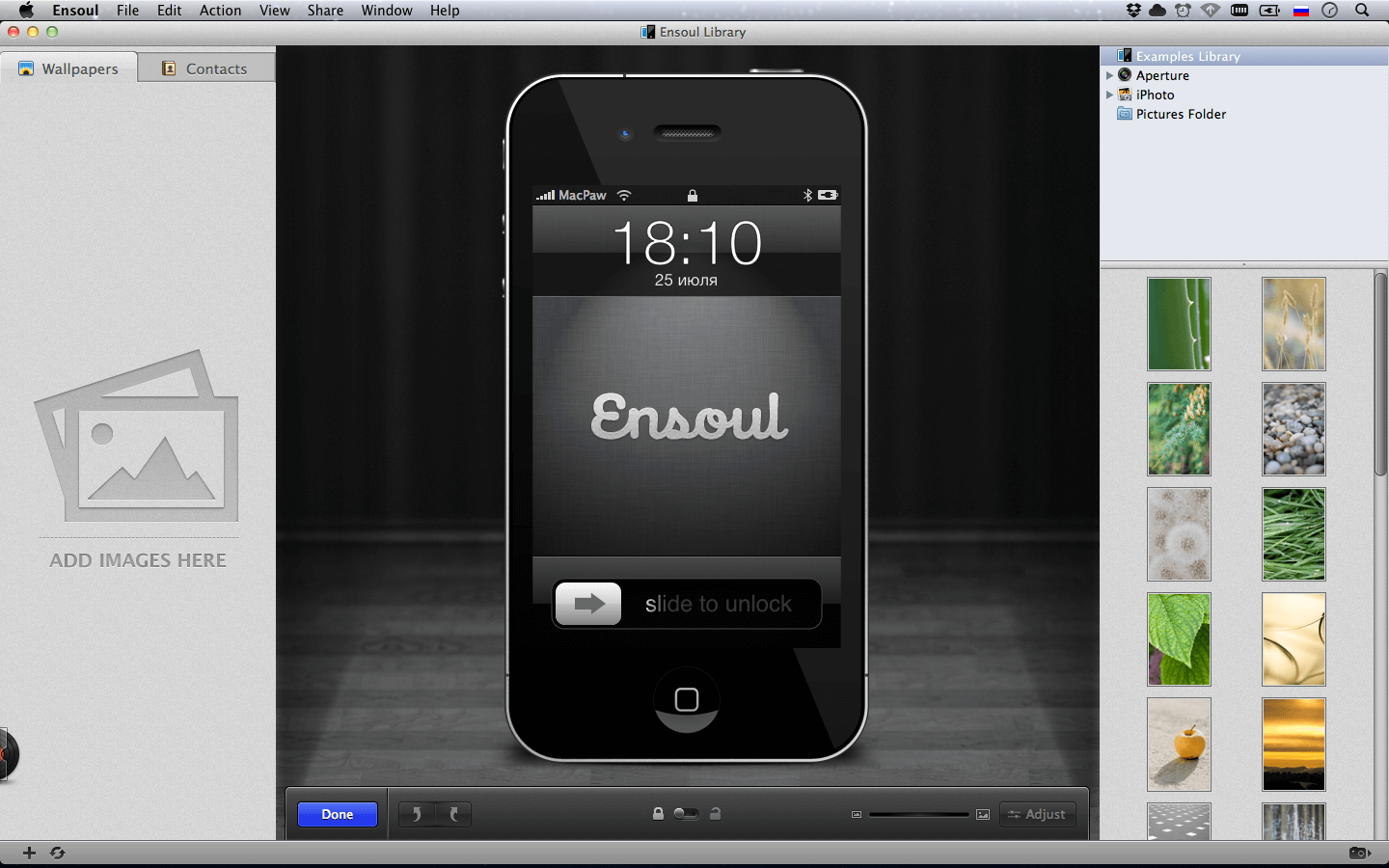 Главное окно Ensoul Главное окно Ensoul