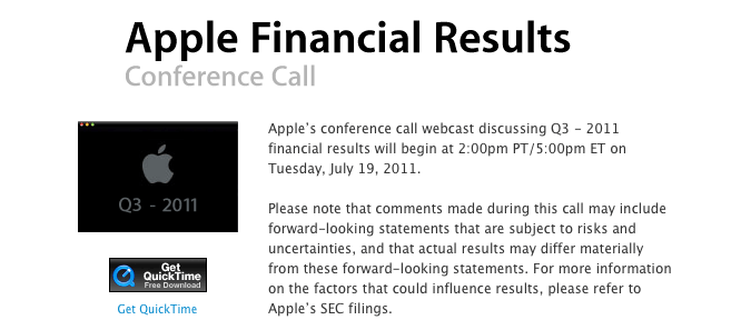 Apple отчитается за прошедший квартал сегодня. Apple отчитается за прошедший квартал сегодня. Фото.