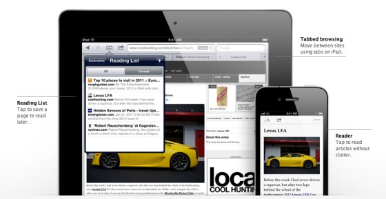 Особенности iOS 5: браузер Safari. Особенности iOS 5: браузер Safari. Фото.