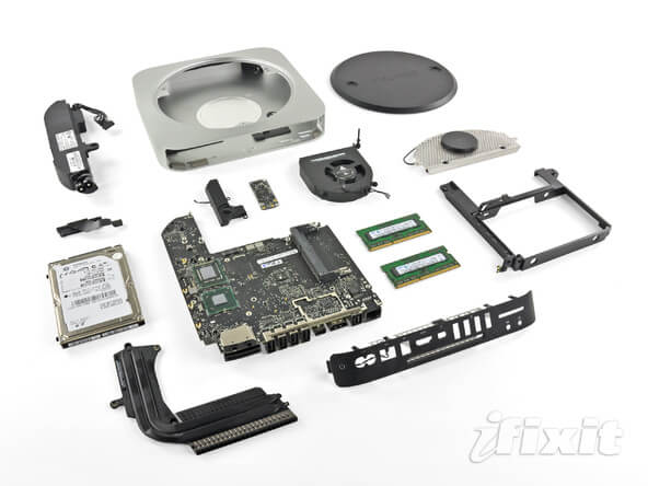 В новом Mac mini появилось место для второго жесткого диска. В новом Mac mini появилось место для второго жесткого диска. Фото.