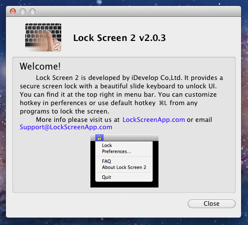 [Mac App Store] Lock Screen 2 — разблокируйте экран вашего Mac-а одним движением руки! Фото.