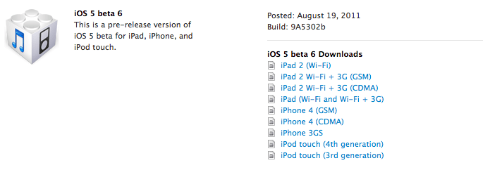 Apple выпустила iOS 5 beta 6. Apple выпустила iOS 5 beta 6. Фото.
