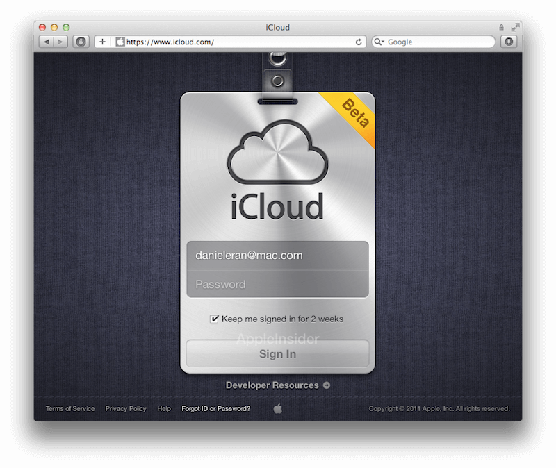 Apple открыла страницу входа в iCloud. Apple открыла страницу входа в iCloud. Фото.