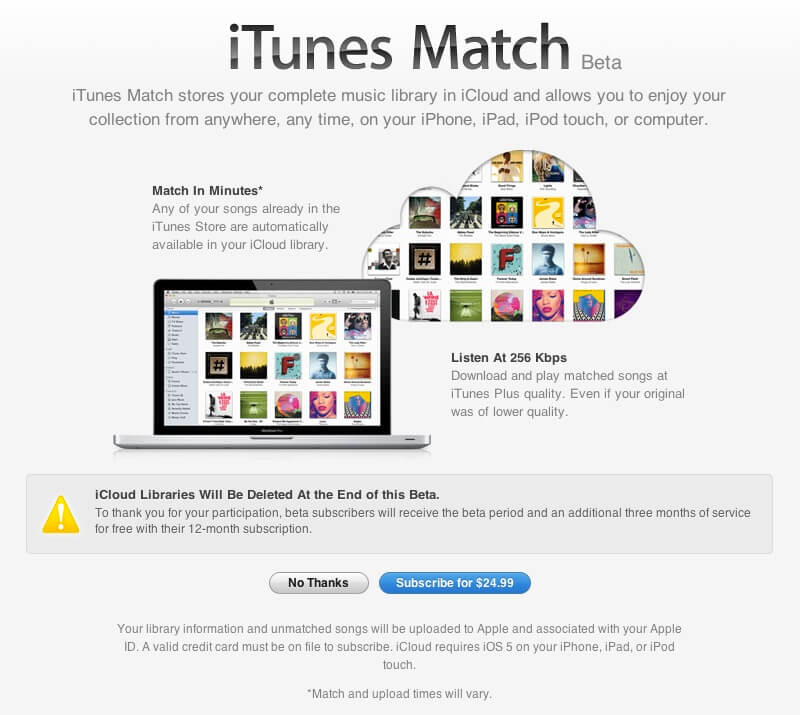 Бета-версия iTunes Match доступна для разработчиков. Бета-версия iTunes Match доступна для разработчиков. Фото.