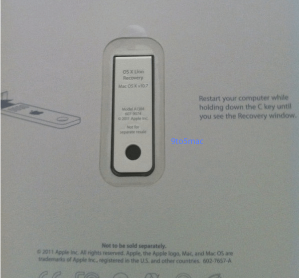 Lion Recovery USB был доставлен первым покупателям. Lion Recovery USB был доставлен первым покупателям. Фото.