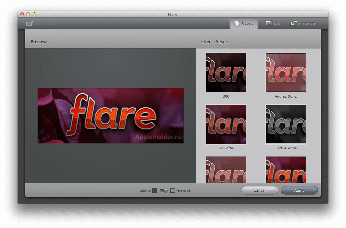 [Mac App Store] Flare — легкий, но очень функциональный графический редактор. Фото.