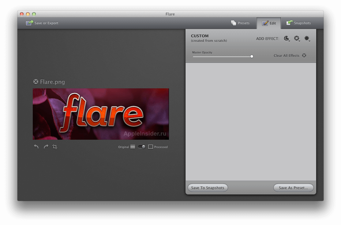 [Mac App Store] Flare — легкий, но очень функциональный графический редактор. Фото.