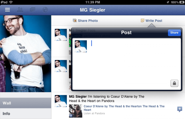 Facebook для iPad покажут на мероприятии Apple 4 октября? Facebook для iPad покажут на мероприятии Apple 4 октября? Фото.
