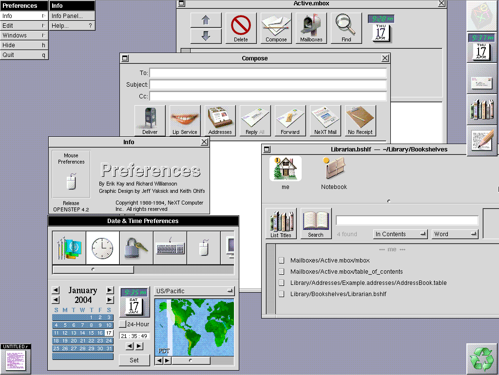 История операционных систем Apple. Часть 7. OpenStep. История операционных систем Apple. Часть 7. OpenStep. Фото.