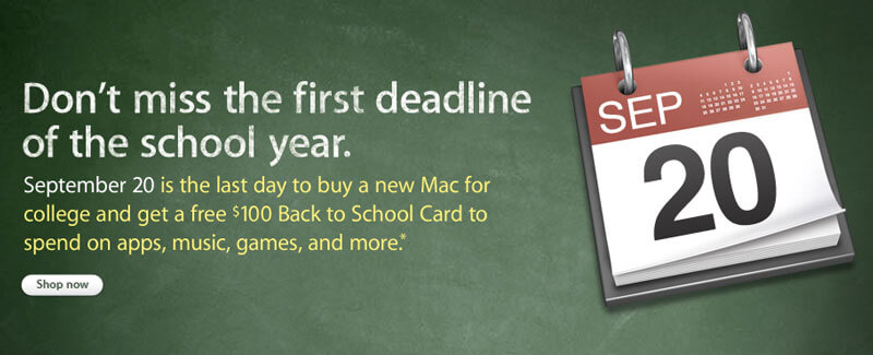 Продажи Mac в рамках Back-to-school опережают остальной рынок ПК. Продажи Mac в рамках Back-to-school опережают остальной рынок ПК. Фото.
